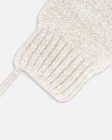 Newborn Knit Mittens No Thumbs Off White | Deux par Deux | Jenni Kidz