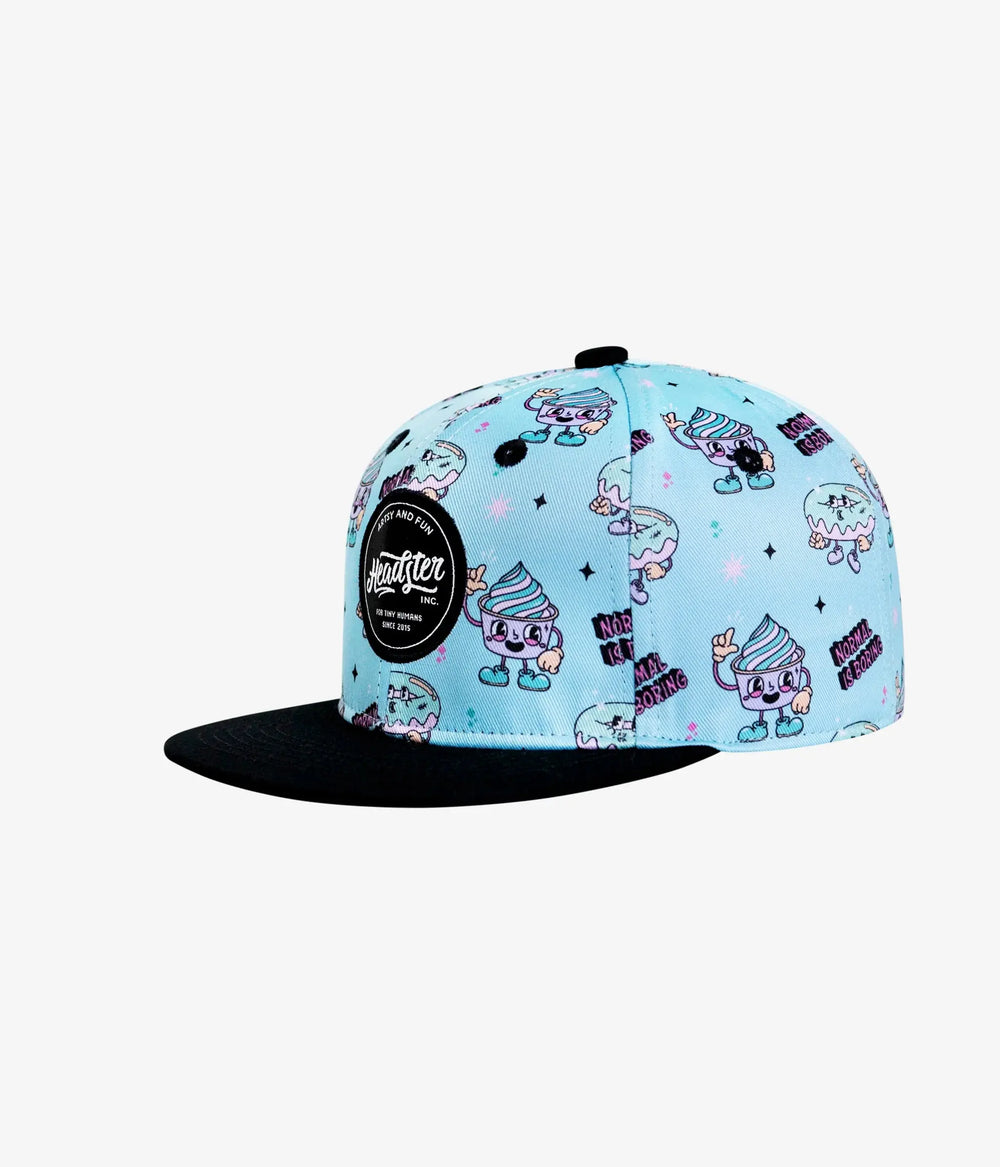 Normal is Boring Snapback Hat Bleached Aqua Headster Jenni Kidz