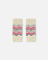 Norwegian Jacquard Leg Warmers Beige Mix | Deux par Deux | Jenni Kidz