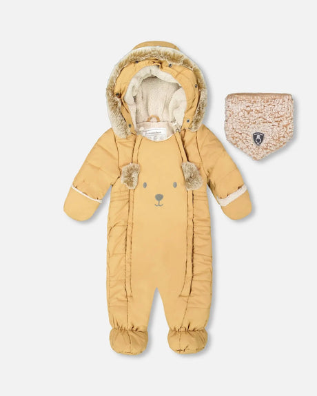 One Piece Baby Bear Face Snowsuit Doe Designed For Car Seat | Deux par Deux | Jenni Kidz