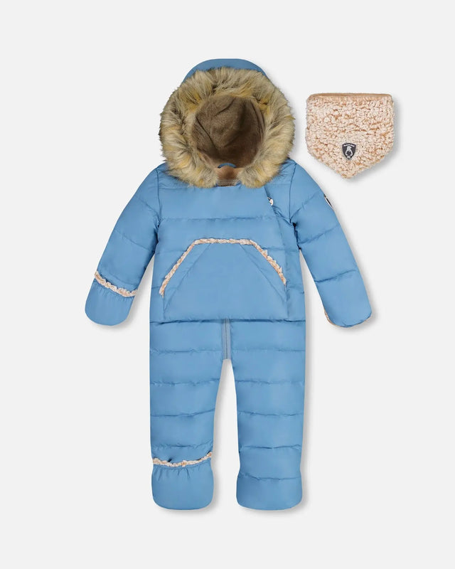 One Piece Baby Car Seat Snowsuit Sky Blue | Deux par Deux | Jenni Kidz