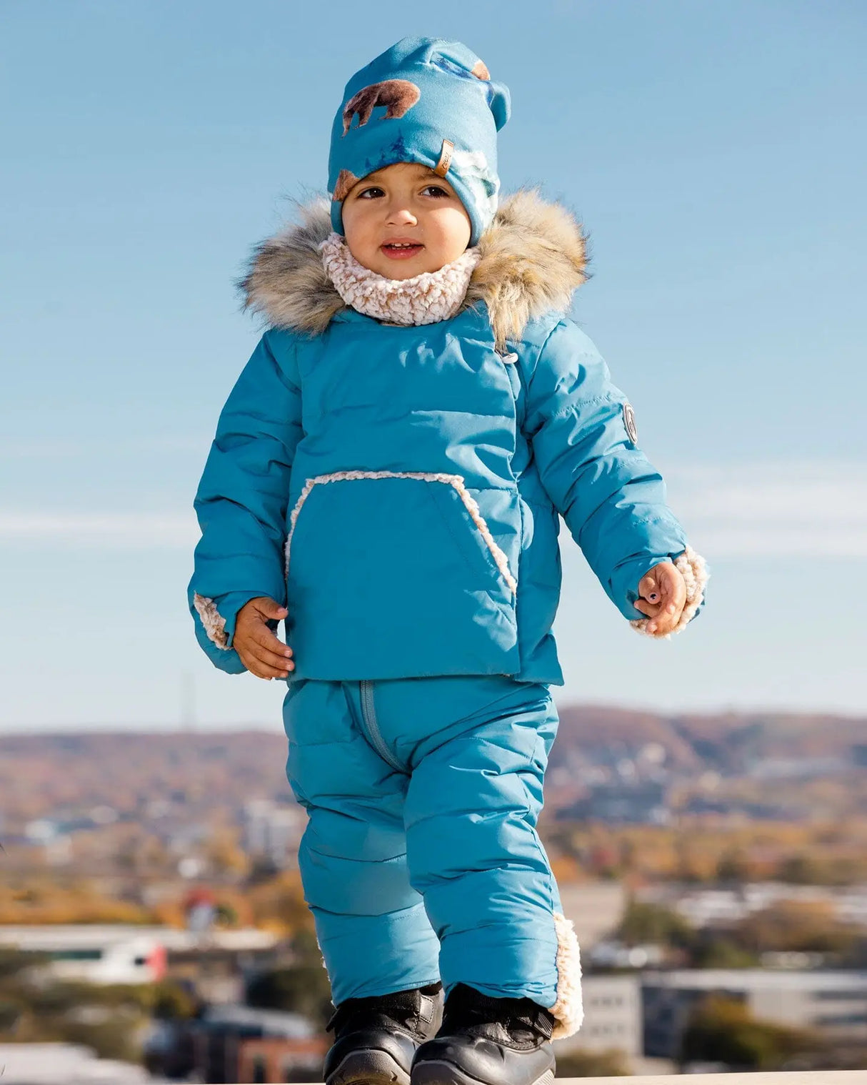 One Piece Baby Car Seat Snowsuit Sky Blue | Deux par Deux | Jenni Kidz