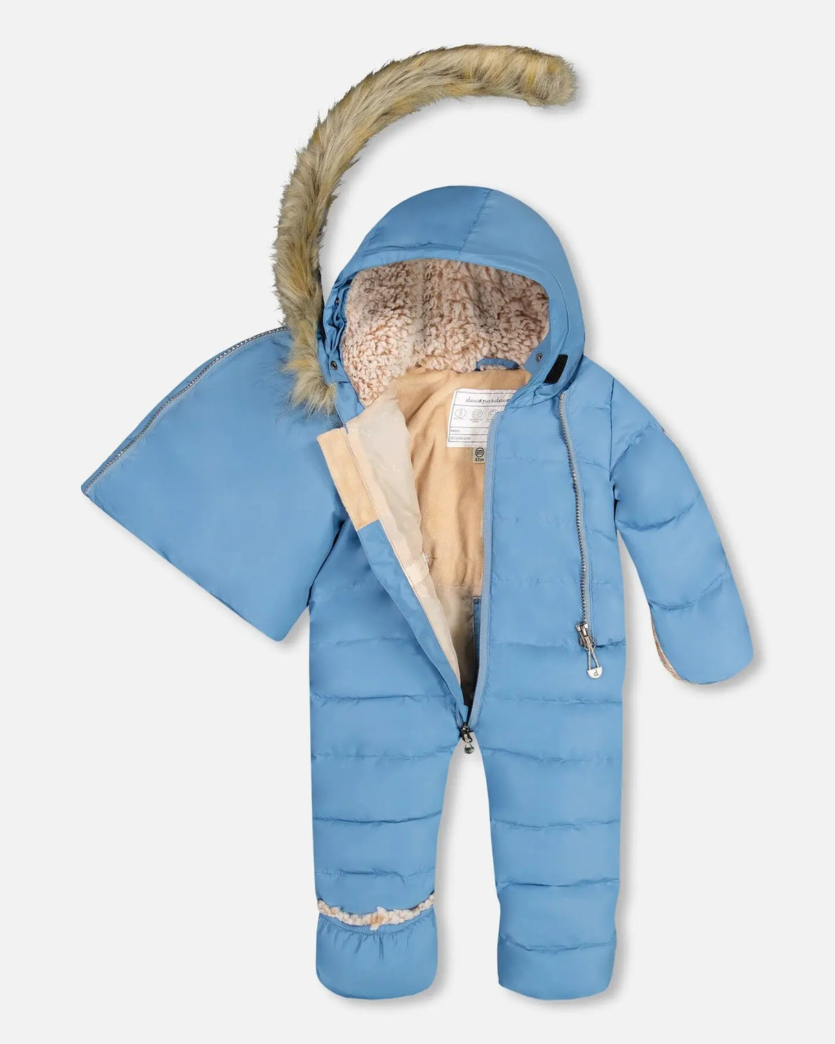 One Piece Baby Car Seat Snowsuit Sky Blue | Deux par Deux | Jenni Kidz