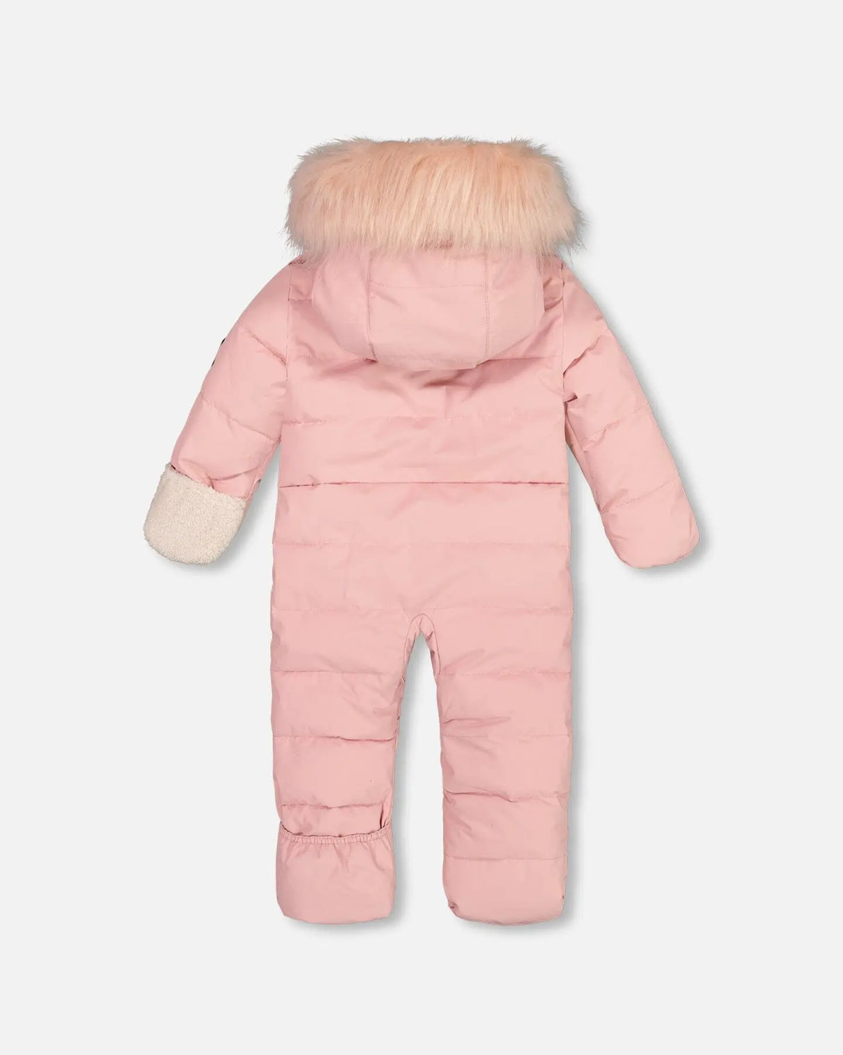 One Piece Baby Hooded Snowsuit Pink Designed For Car Seat | Deux par Deux | Jenni Kidz