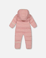 One-Piece Compressible Snowsuit Pink For Baby Designed For Car Seat | Deux par Deux | Jenni Kidz