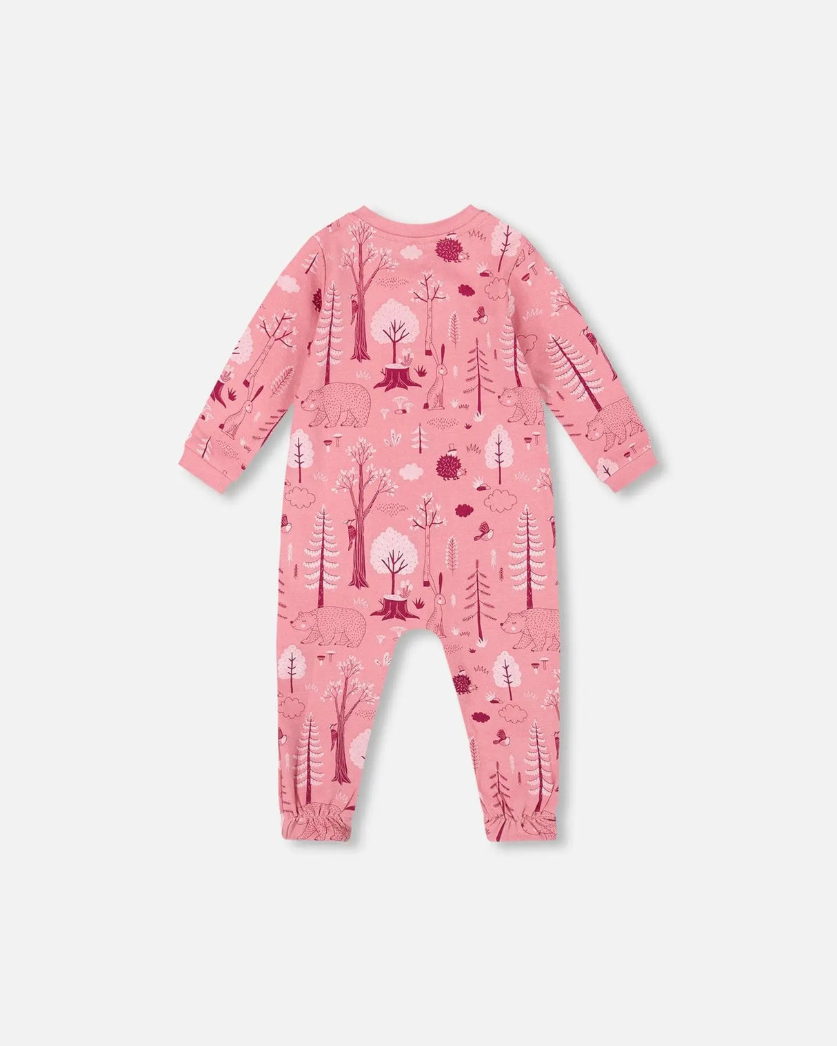 One-Piece Organic Cotton Pajama Pink Forest | Deux par Deux | Jenni Kidz