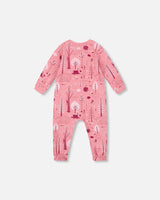 One-Piece Organic Cotton Pajama Pink Forest | Deux par Deux | Jenni Kidz
