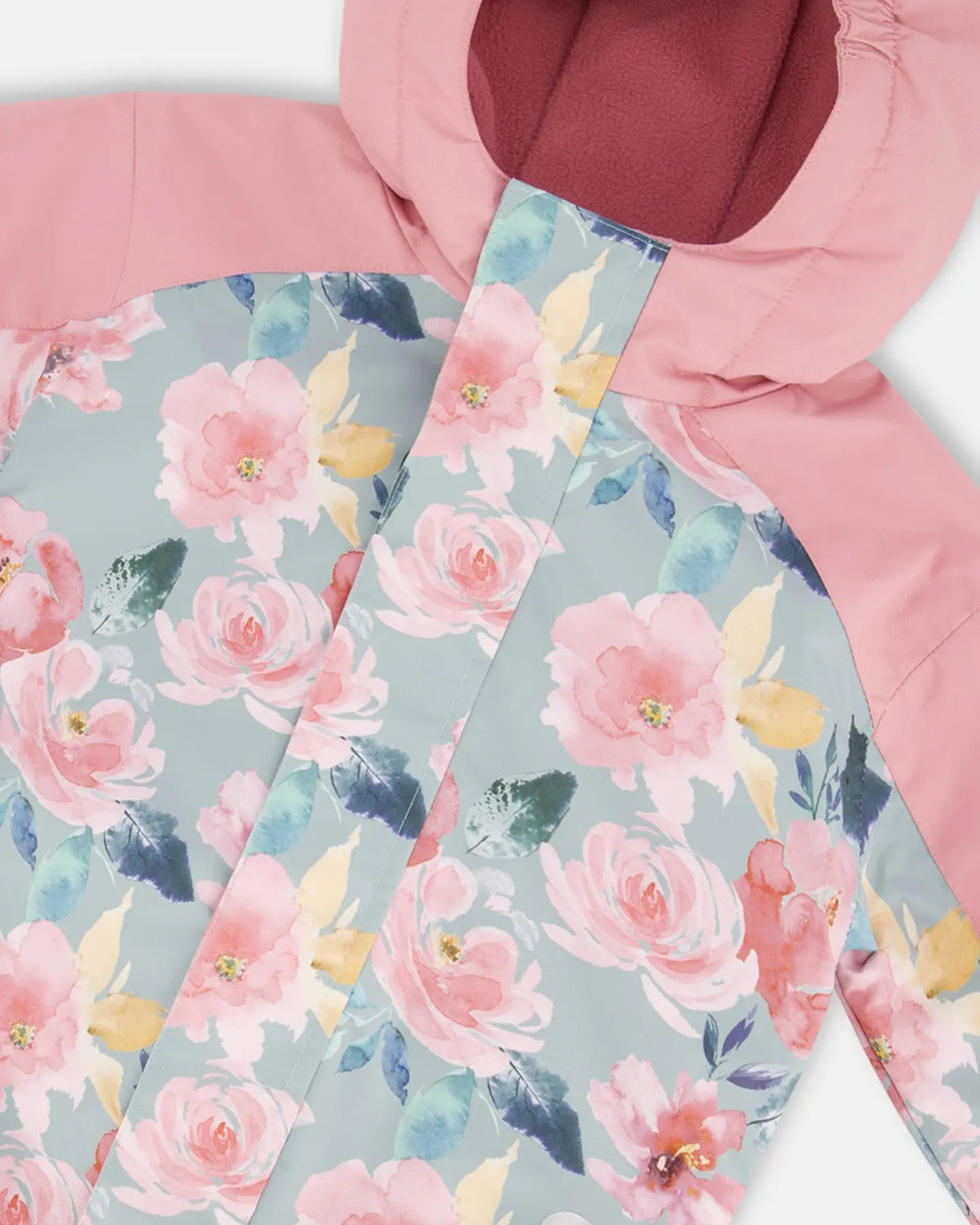 One Piece Outerwear Suit Printed Watercolor Roses | Deux par Deux | Jenni Kidz