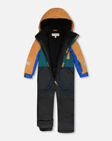 One-Piece Play Snowsuit Colorblocked And Black | Deux par Deux | Jenni Kidz