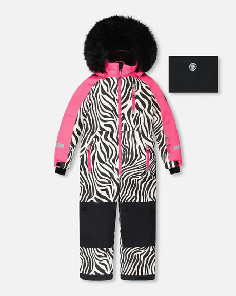 One-Piece Play Snowsuit Zebra Print | Deux par Deux | Jenni Kidz