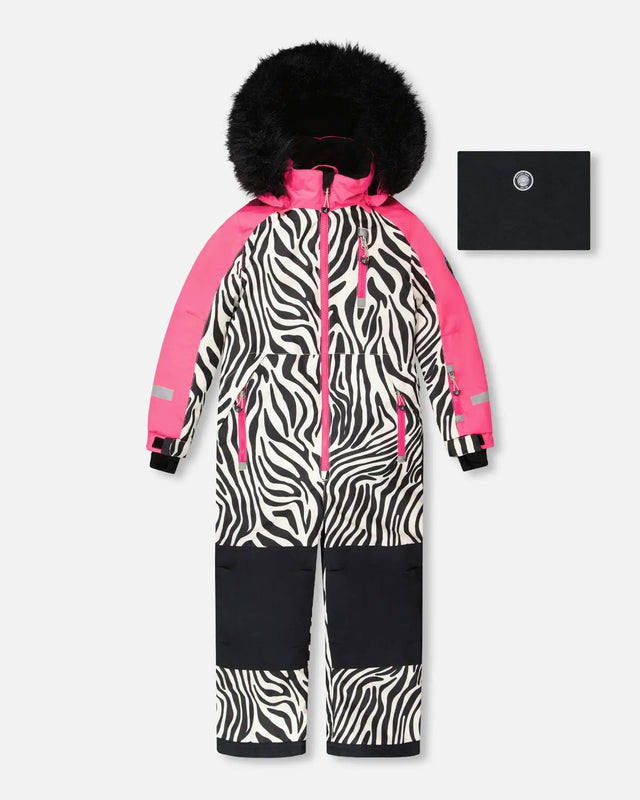 One-Piece Play Snowsuit Zebra Print | Deux par Deux | Jenni Kidz