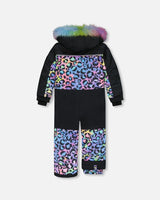 One Piece Snowsuit Printed Rainbow Leopard | Deux par Deux | Jenni Kidz