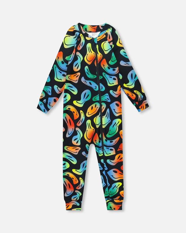 One-Piece Thermal Underwear Smiley Face Boy | Deux par Deux | Jenni Kidz
