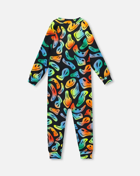One-Piece Thermal Underwear Smiley Face Boy | Deux par Deux | Jenni Kidz