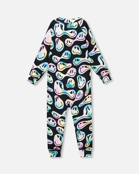One-Piece Thermal Underwear Smiley Face Girl | Deux par Deux | Jenni Kidz