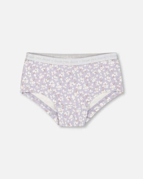 1pcs Retail Teenage Girl Panties White Shorts Boxer Breathable Cotton  Flower Print Underwear Soft Panty for Big Girls 10-16 Yrs 210622
