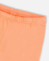 Organic Cotton Capri Legging Salmon Orange | Deux par Deux | Jenni Kidz
