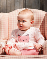 Organic Cotton Dress And Leggings Set Pink Mini Floral | Deux par Deux | Jenni Kidz