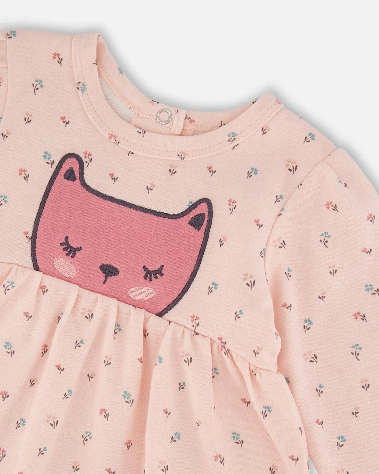 Organic Cotton Dress And Leggings Set Pink Mini Floral | Deux par Deux | Jenni Kidz