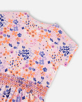 Organic Cotton Dress Lavender Printed Fields Flowers | Deux par Deux | Jenni Kidz