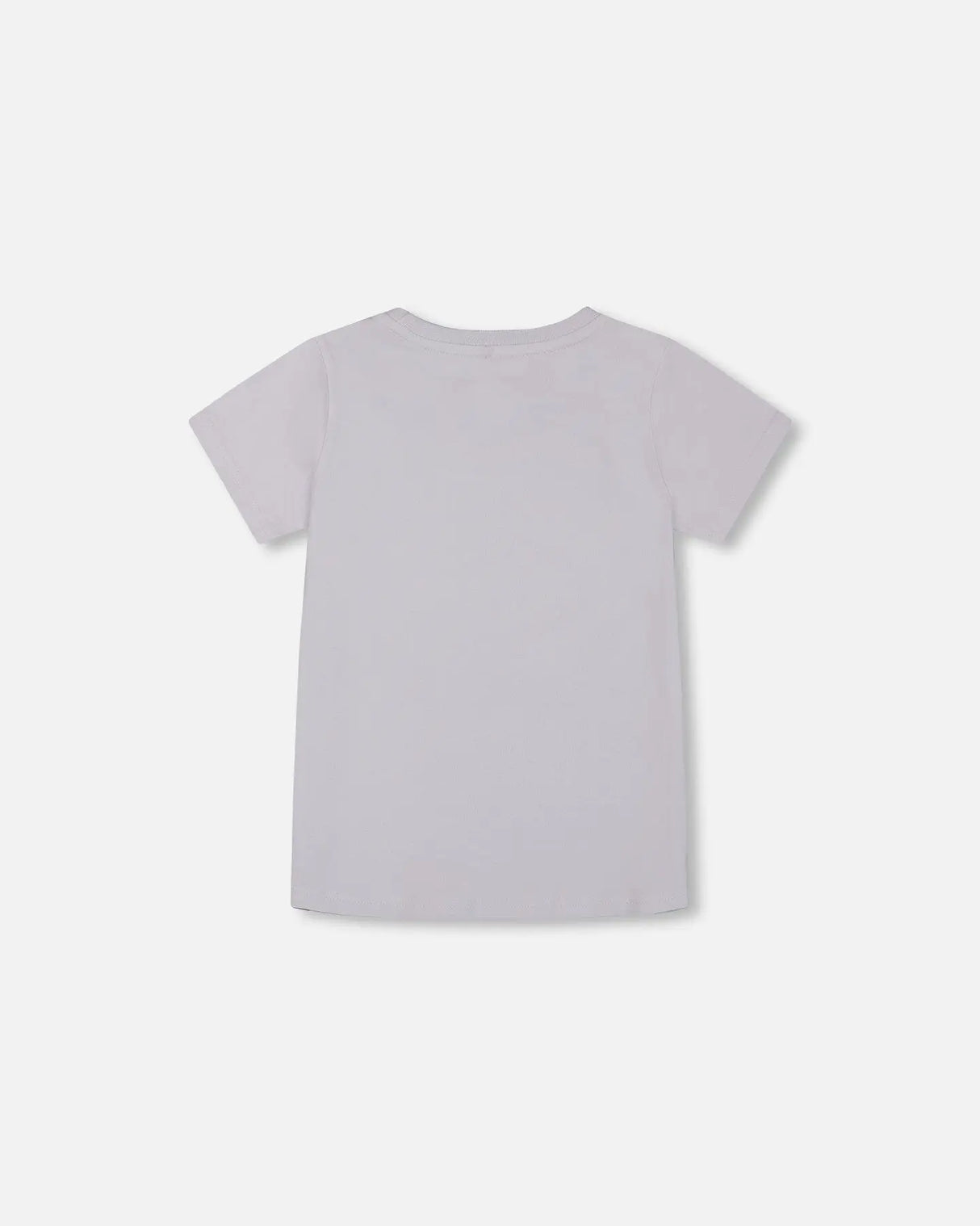 Organic Cotton Graphic Tee Pale Blue And Puppies | Deux par Deux | Jenni Kidz