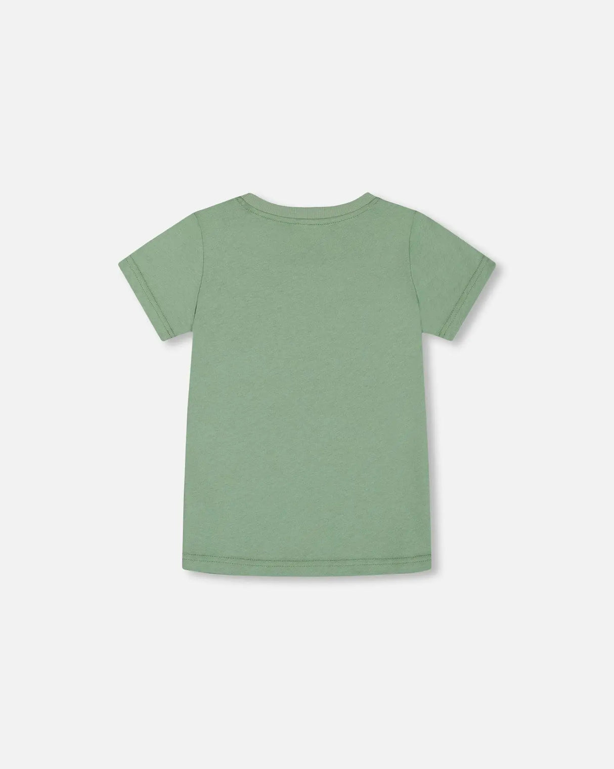 Organic Cotton Graphic Tee Sage And Multi | Deux par Deux | Jenni Kidz