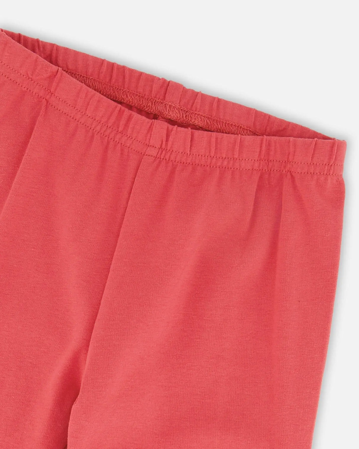 Organic Cotton Leggings Red With Apples | Deux par Deux | Jenni Kidz