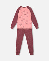 Organic Cotton Long Sleeve Two Piece Printed Penguins Pajama Set Pink | Deux par Deux | Jenni Kidz