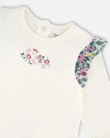 Organic Cotton Off-White Top And Muslin Pants Set | Deux par Deux | Jenni Kidz