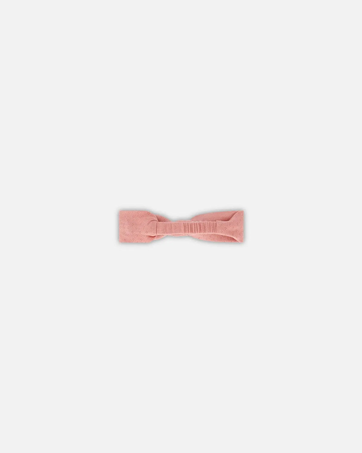 Organic Cotton Pointelle Knit Headband Old Rose | Deux par Deux | Jenni Kidz