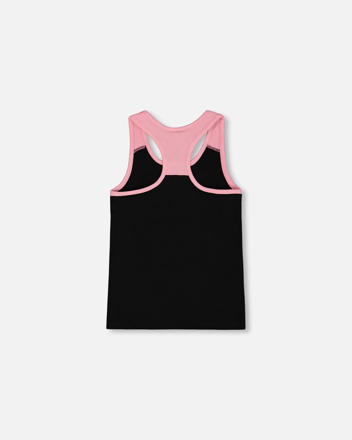 Organic Cotton Racerback Tank Top Black And Candy Machine | Deux par Deux | Jenni Kidz