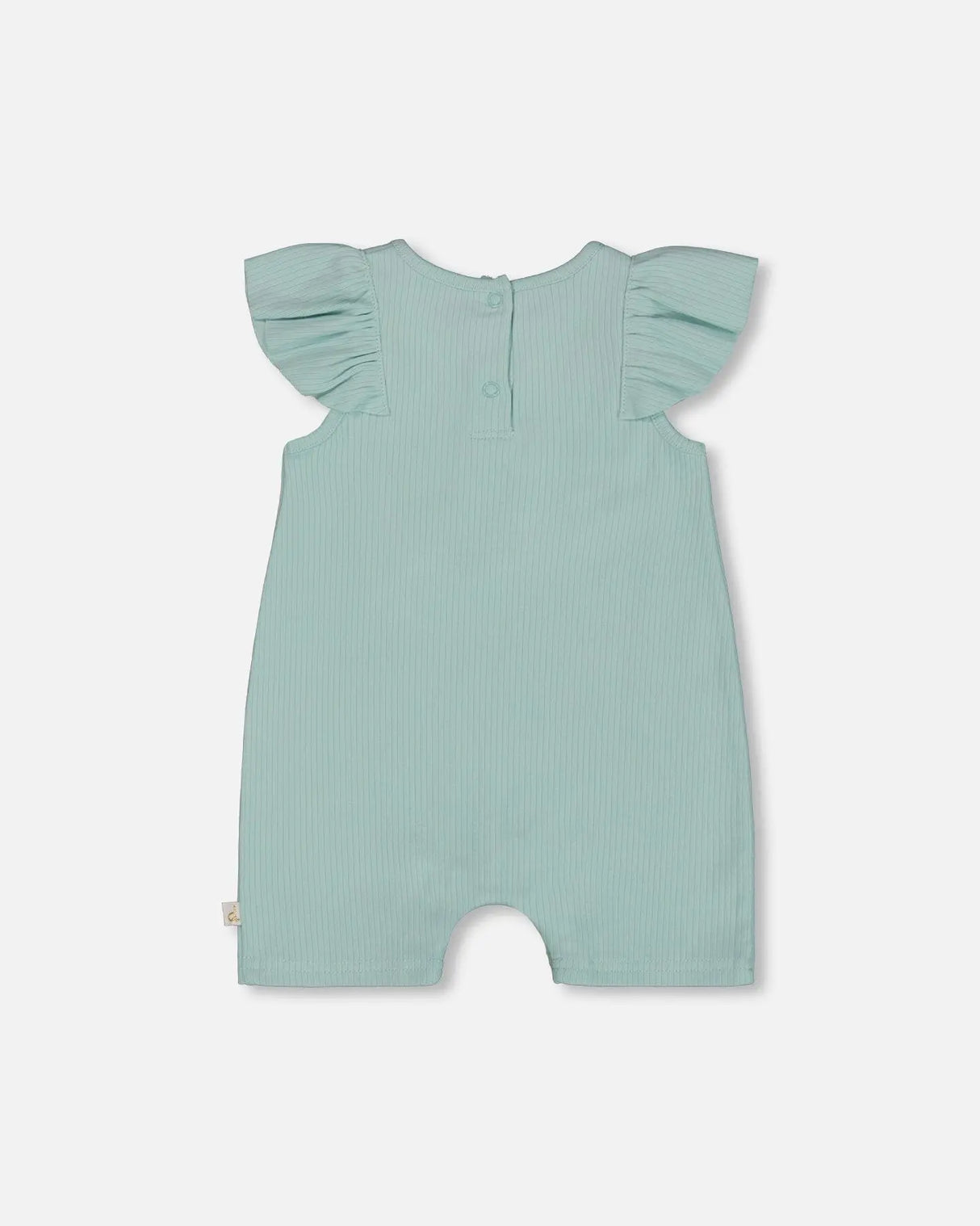 Organic Cotton Romper With Frills Light Blue | Deux par Deux | Jenni Kidz