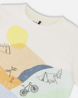 Organic Cotton T-Shirt With Large Landscape Print | Deux par Deux | Jenni Kidz