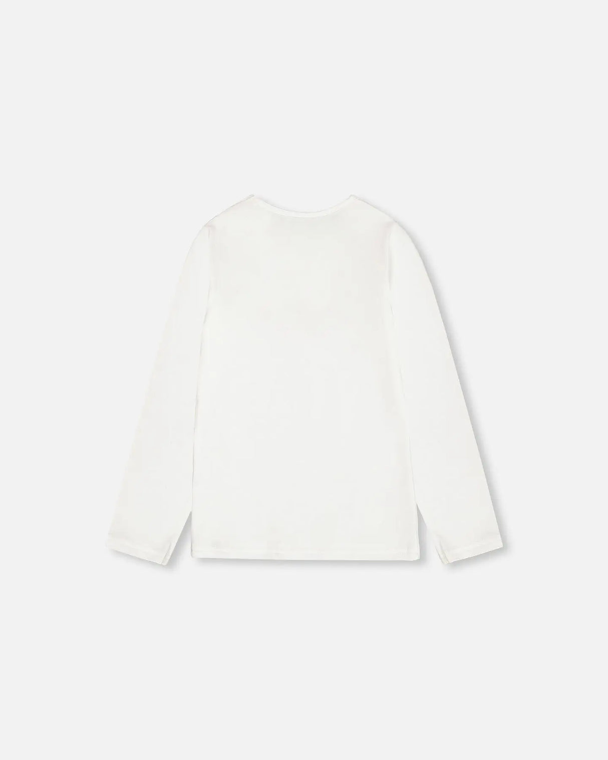 Organic Cotton T-Shirt With Print Off White | Deux par Deux | Jenni Kidz