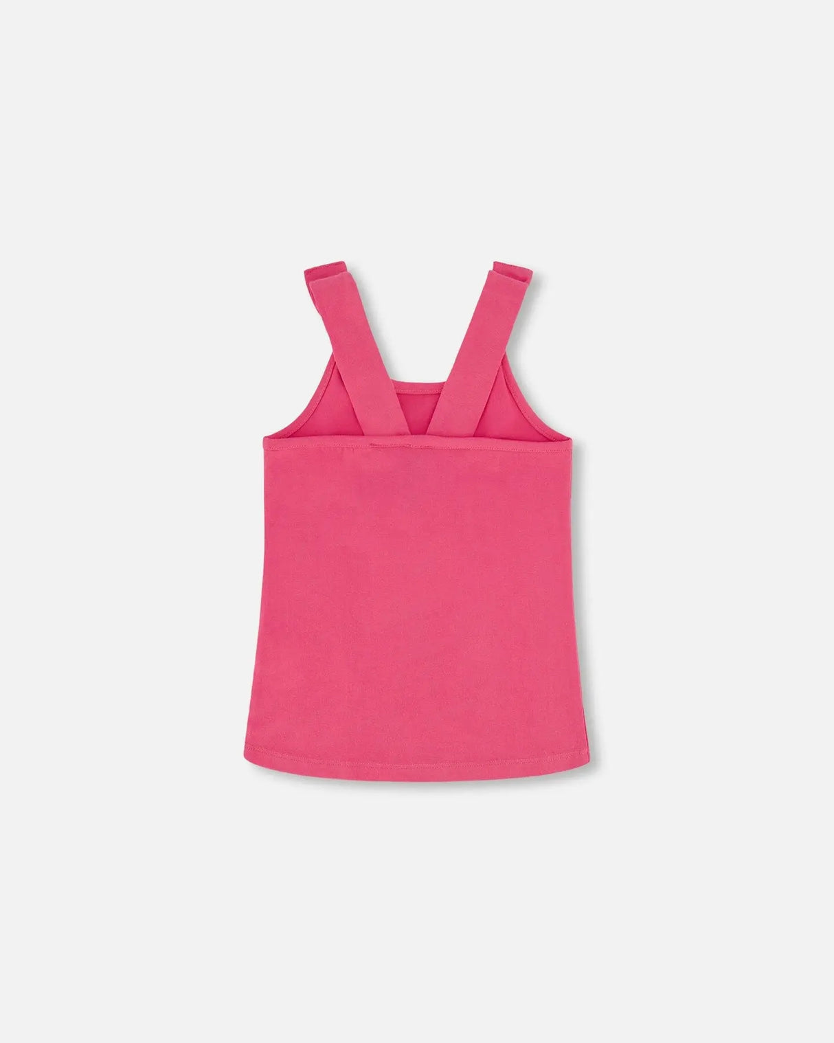 Organic Cotton Tank Top With Print Candy Pink | Deux par Deux | Jenni Kidz