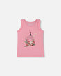 Organic Cotton Tank With Frills Candy Pink | Deux par Deux | Jenni Kidz