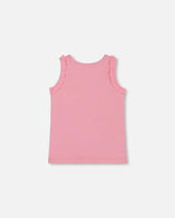 Organic Cotton Tank With Frills Candy Pink | Deux par Deux | Jenni Kidz