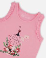 Organic Cotton Tank With Frills Candy Pink | Deux par Deux | Jenni Kidz