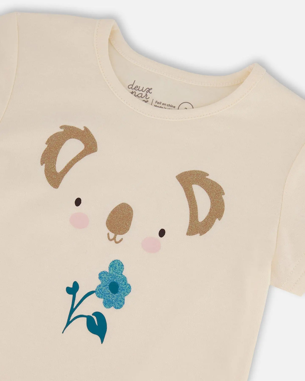 Organic Cotton Tee Cream And Koala | Deux par Deux | Jenni Kidz