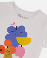 Organic Cotton Tee Fruits On White Background | Deux par Deux | Jenni Kidz