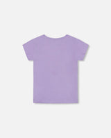 Organic Cotton Tee Mauve And Yellow Lollipop | Deux par Deux | Jenni Kidz