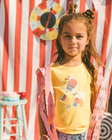 Organic Cotton Tee Yellow And Birds | Deux par Deux | Jenni Kidz