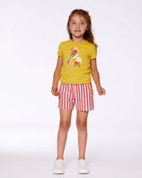 Organic Cotton Tee Yellow And Birds | Deux par Deux | Jenni Kidz