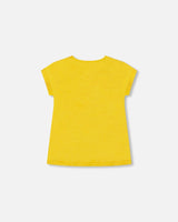 Organic Cotton Tee Yellow And Birds | Deux par Deux | Jenni Kidz