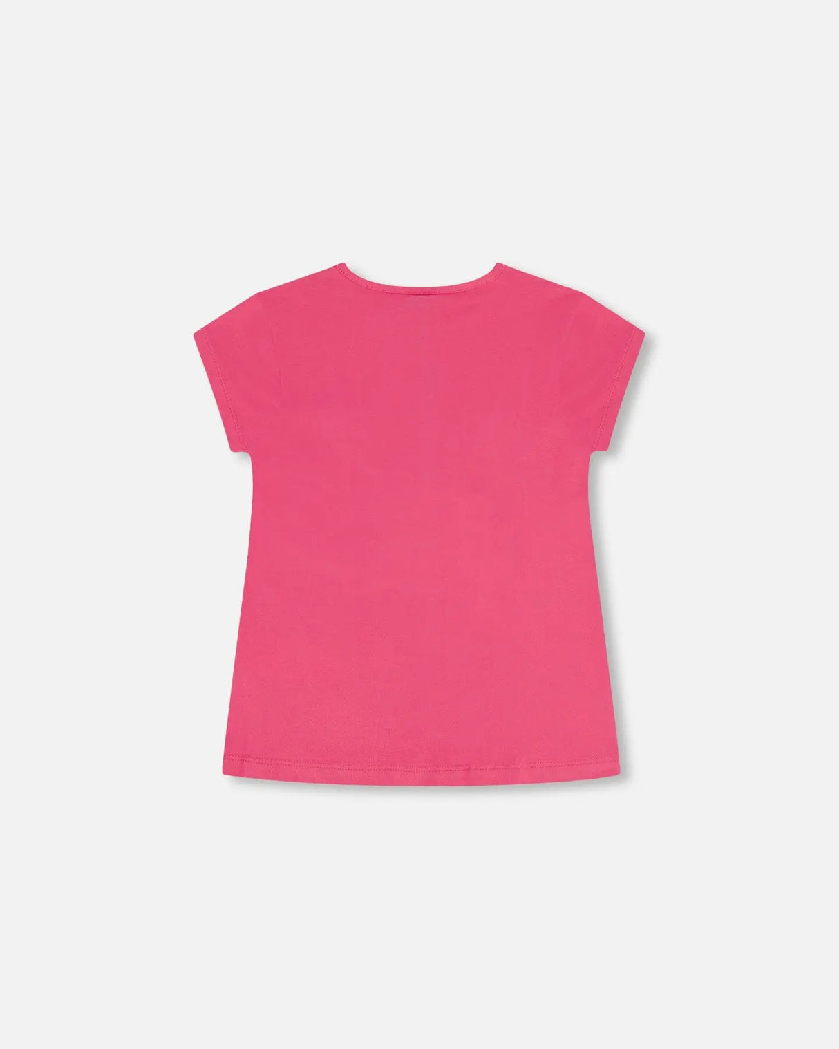 Organic Cotton Top With Print And Applique Candy Pink | Deux par Deux | Jenni Kidz