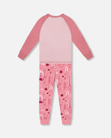 Organic Cotton Two-Piece Pajamas Pink Forest | Deux par Deux | Jenni Kidz