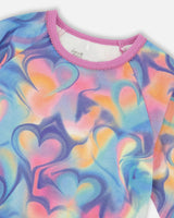 Organic Cotton Two-Piece Pajamas Rainbow Heart Print | Deux par Deux | Jenni Kidz