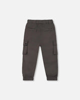 Parachute Cargo Pocket Jogger Pants Dark Gray | Deux par Deux | Jenni Kidz