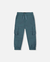 Parachute Cargo Pocket Jogger Pants Dark Teal | Deux par Deux | Jenni Kidz