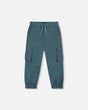 Parachute Cargo Pocket Jogger Pants Dark Teal | Deux par Deux | Jenni Kidz